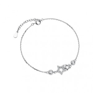 Bratara argint cu stele si pietre DiAmanti Z1588B-DIA (Argint 925‰ 2,2 g.)